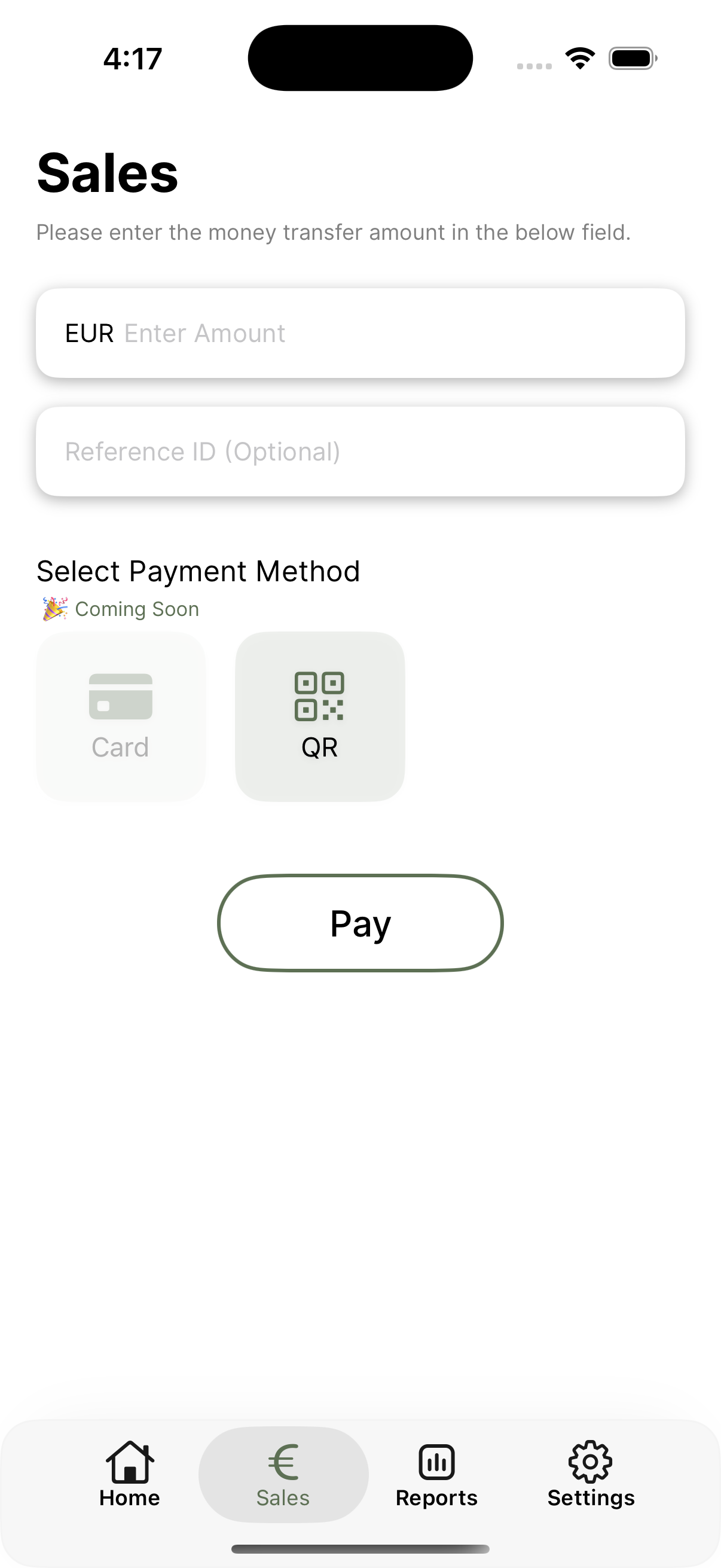 HazelsOne SoftPOS payment screen on mobile device